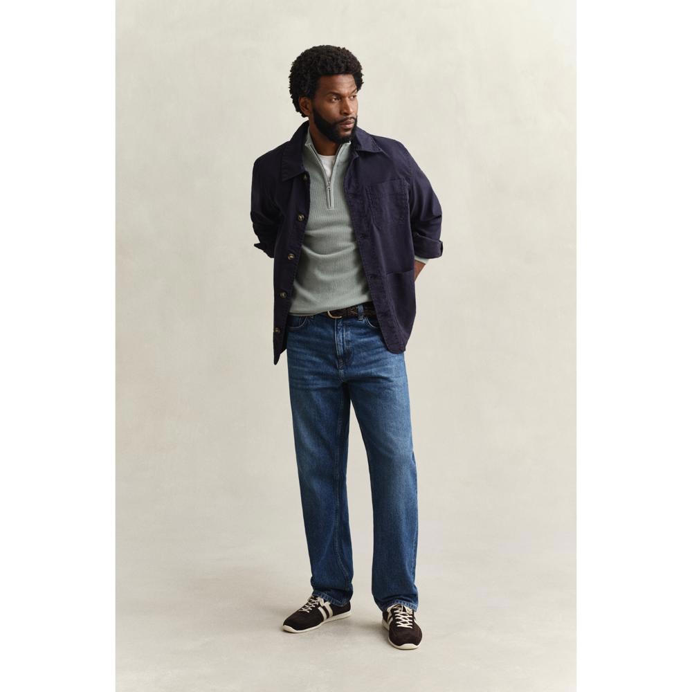 GANT Textured Cotton Half Zip Sweater